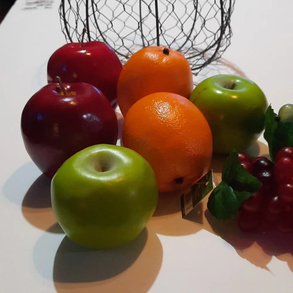 Fruit in a metal basket